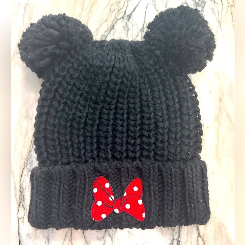 Disney Minnie Mouse Knit beanie with Pom Pom Ears